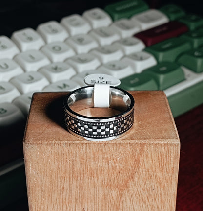 Premium Modern Armor Men's The Grid Finger Ring|10250010R