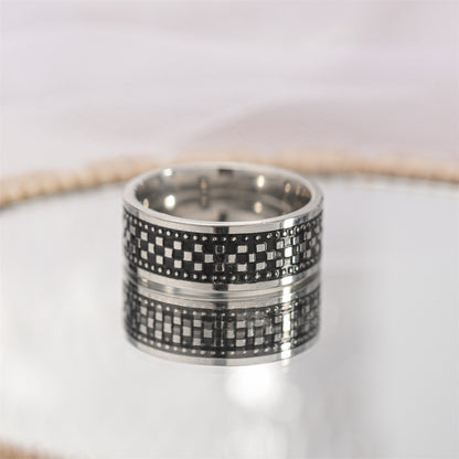 Premium Modern Armor Men's The Grid Finger Ring|10250010R