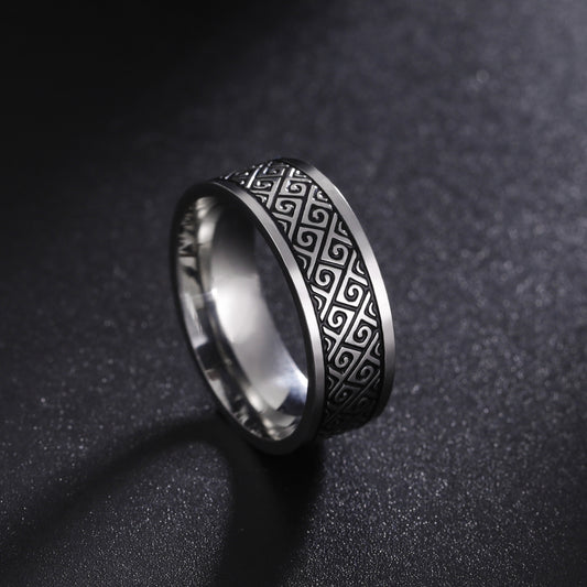 Premium Modern Armor Men's The Labyrinth Finger Ring|10250011R