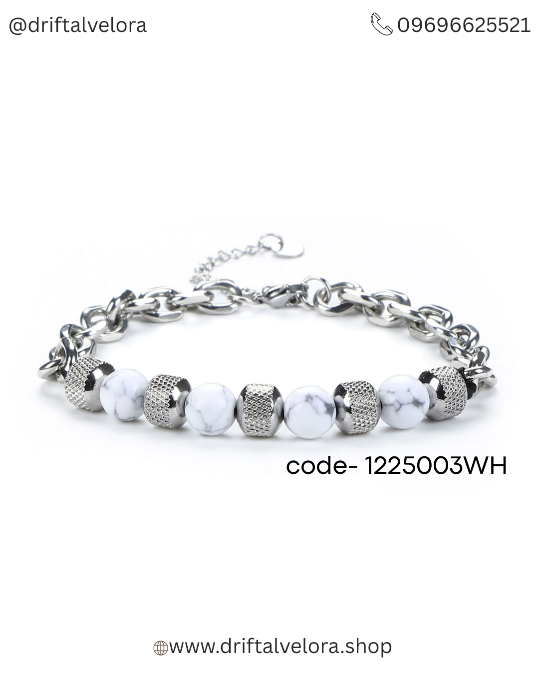 Premium Stainless Steel Chain Bracelet with Tiger Eye Stone|1225003