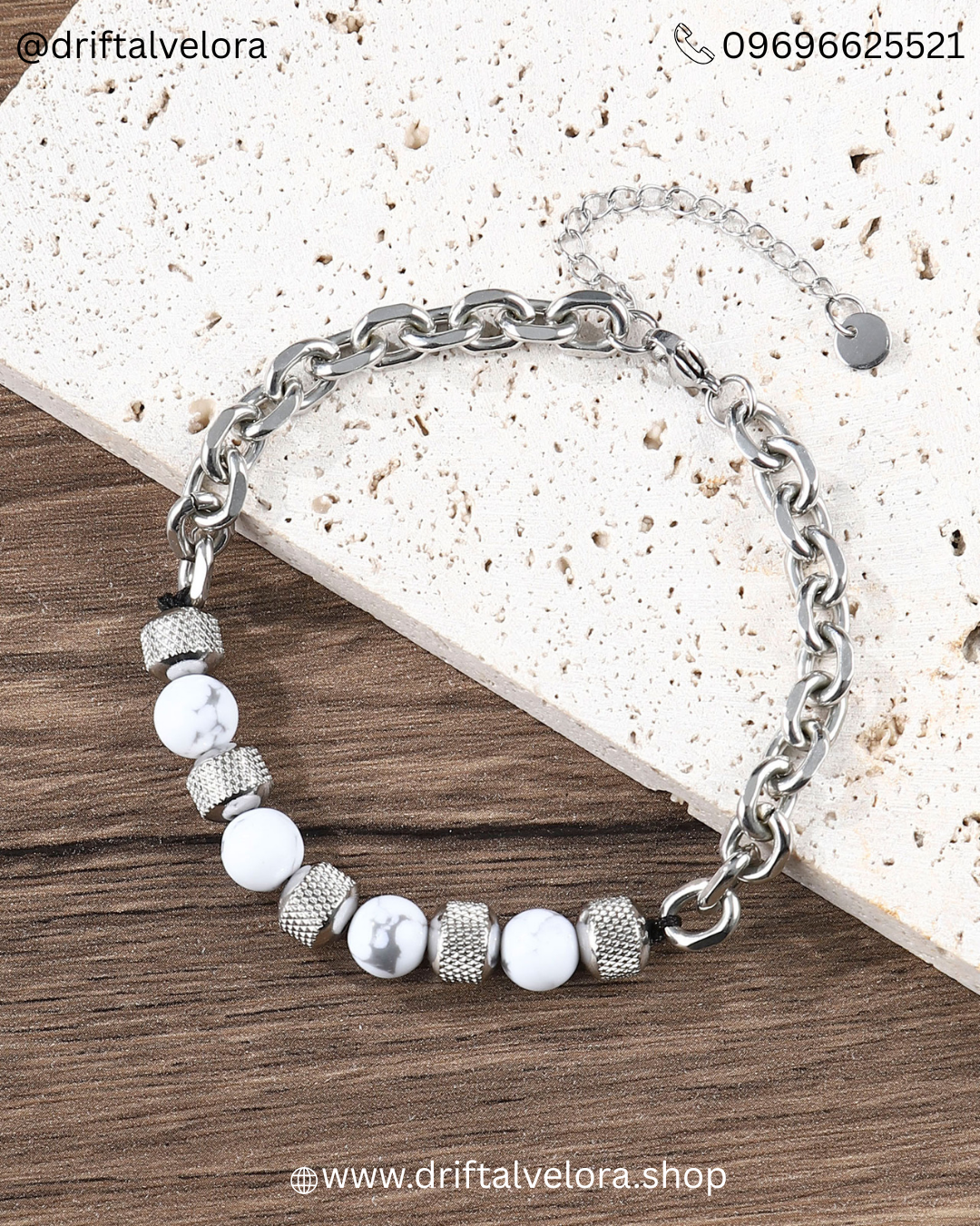 Premium Stainless Steel Chain Bracelet with Tiger Eye Stone|1225003