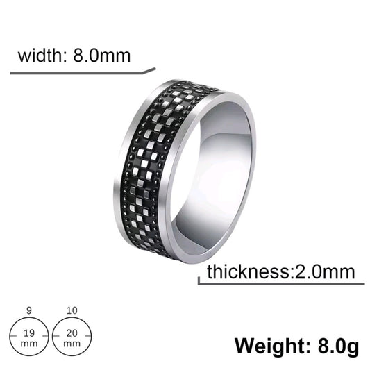 Premium Modern Armor Men's The Grid Finger Ring|10250010R