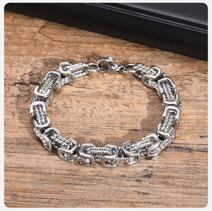 Retro Silver Colour Link Chain 8mm Bracelet|1025025