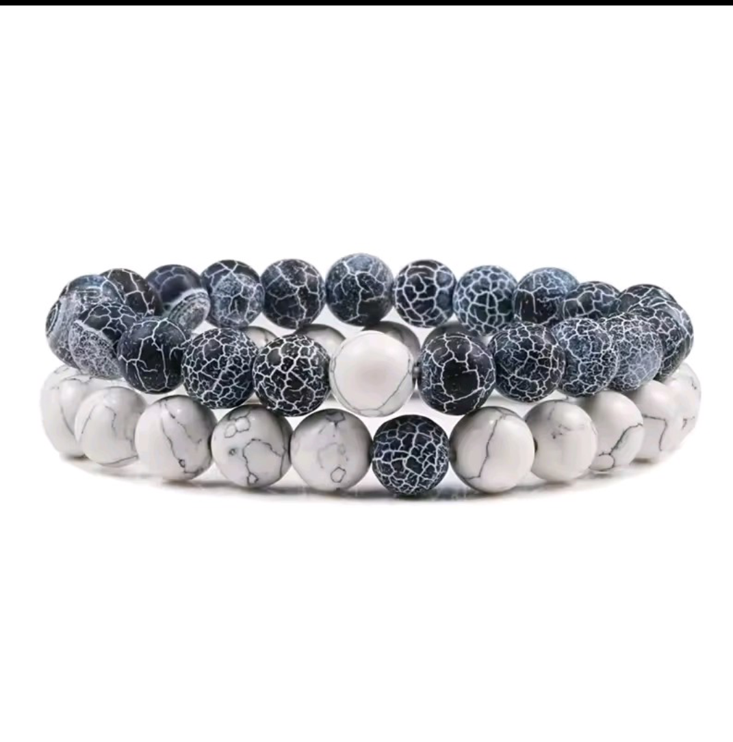 Natural Volcano Rock Stone Elastic Bracelet| 1012028