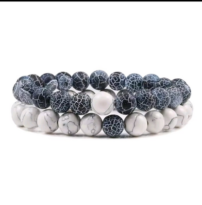 Natural Volcano Rock Stone Elastic Bracelet| 1012028