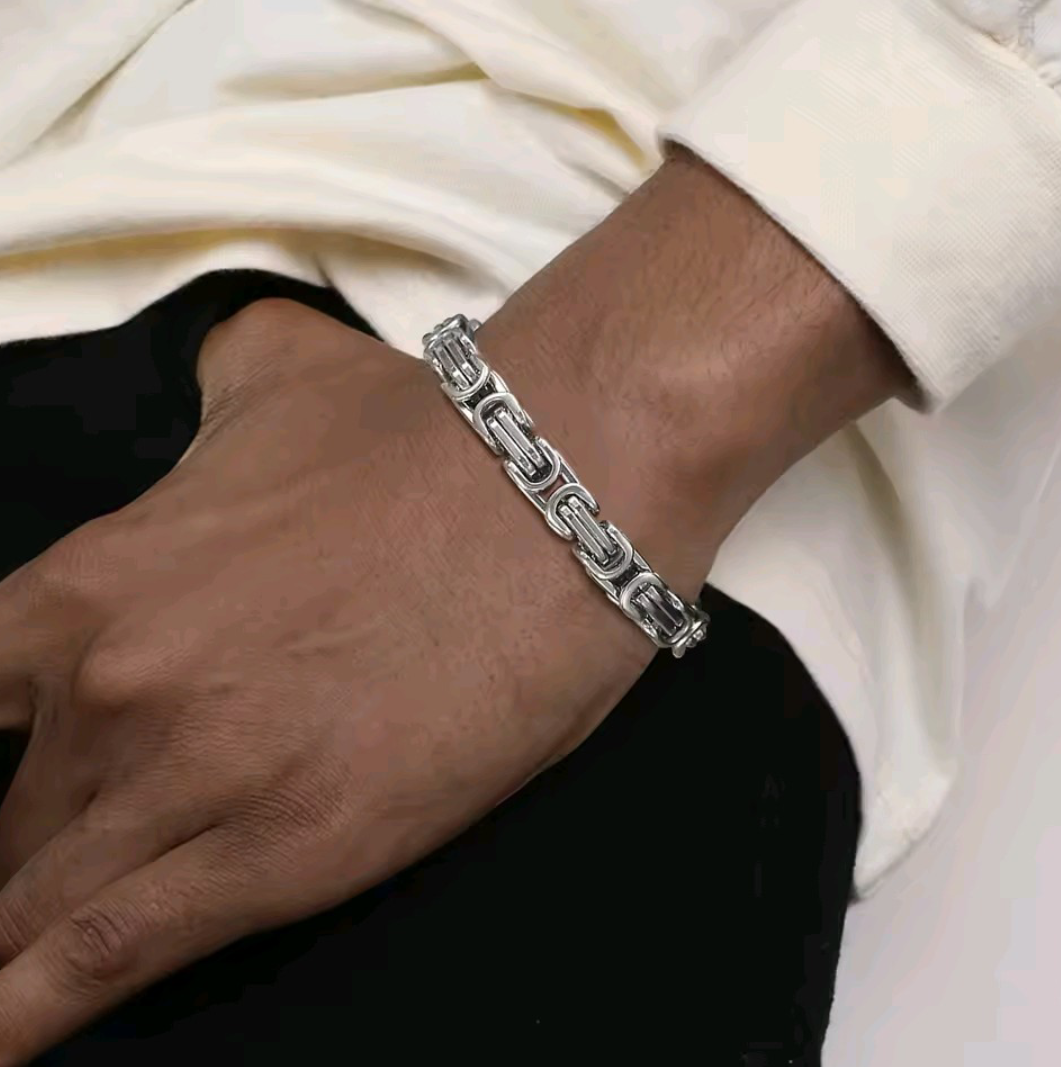 Silver Colour Square Link Chain 3mm Bracelet| 1012026