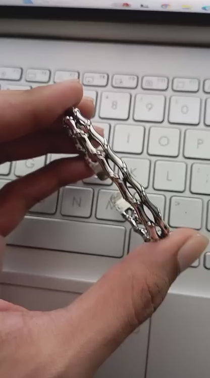 Silver Plated Double Layer Twisted Cuff Bracelet|1012020