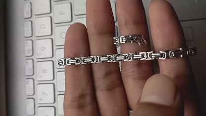 Silver Colour Square Link Chain 3mm Bracelet| 1012026