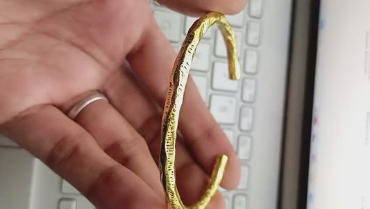 Gold Plated Open Cuff Retro Style Cuff Bracelet|1025023