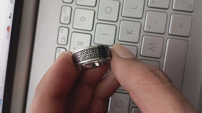 Premium Modern Armor Men's The Labyrinth Finger Ring|10250011R