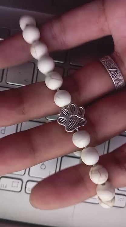 Cat Foot Mark Beaed Bracelet|1012029