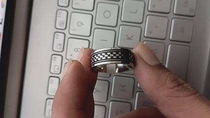 Premium Modern Armor Men's The Grid Finger Ring|10250010R